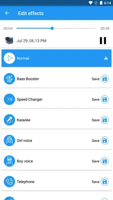 Voice Changer Audio Effects android App screenshot 9